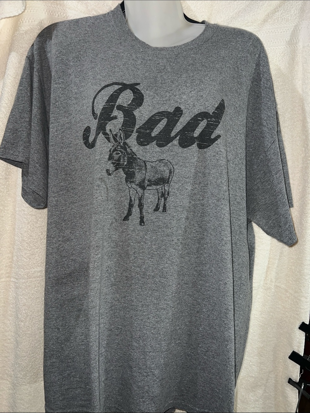 Gildan Gray “BAD DONKEY” Graphic Tee Shirt